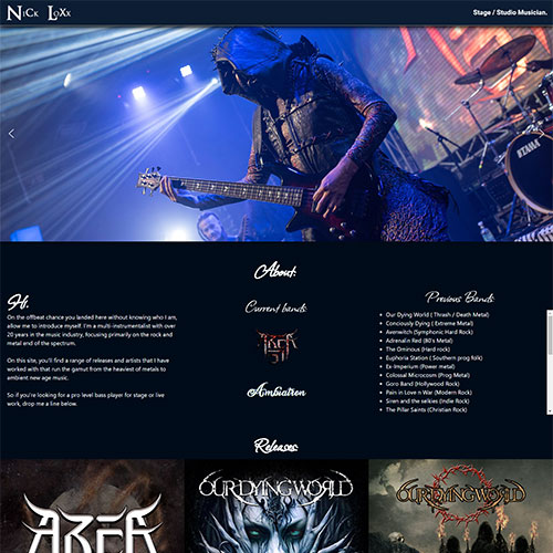 Snapshot of nloxxmusic website.